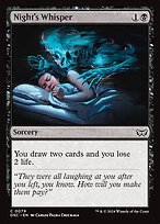 Magic the Gathering Card - Night's Whisper - MTG Circle