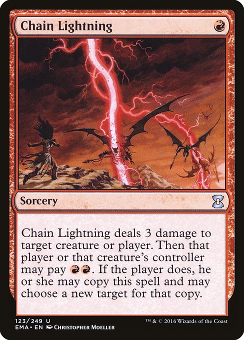 Magic the Gathering Card - Chain Lightning - MTG Circle