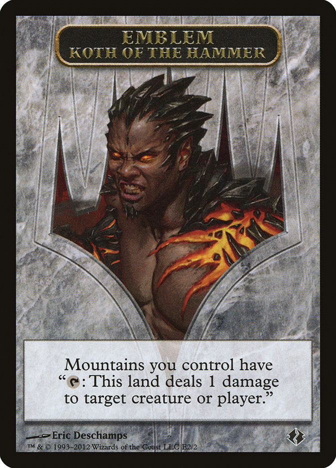 Magic the Gathering Card - Koth of the Hammer Emblem - MTG Circle