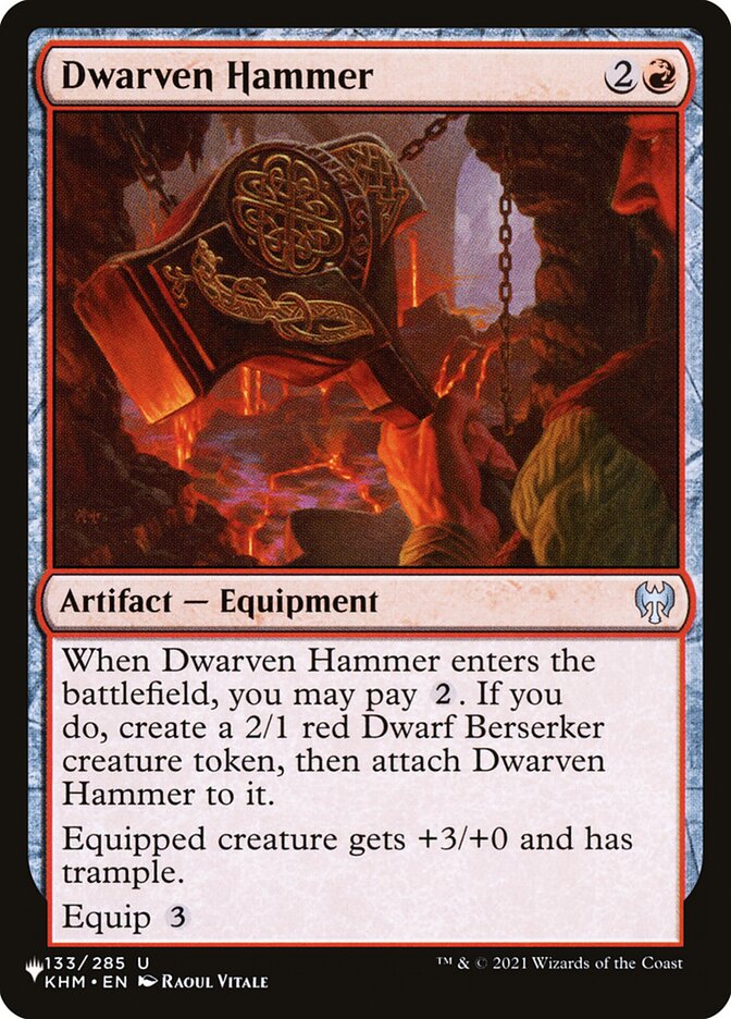 Magic the Gathering Card - Dwarven Hammer - MTG Circle