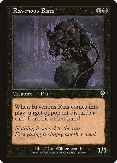 Magic the Gathering Card - Ravenous Rats - MTG Circle