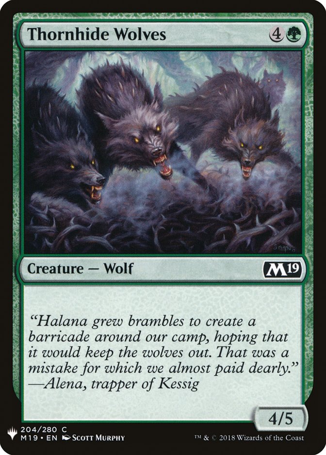 Magic the Gathering Card - Thornhide Wolves - MTG Circle