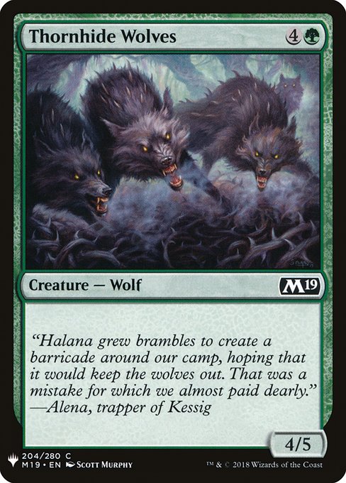 Magic the Gathering Card - Thornhide Wolves - MTG Circle