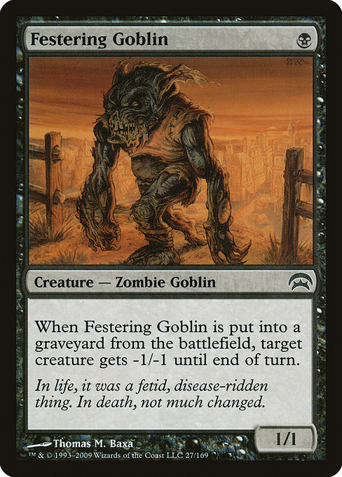 Magic the Gathering Card - Festering Goblin - MTG Circle