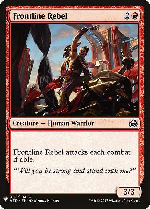 Magic the Gathering Card - Frontline Rebel - MTG Circle