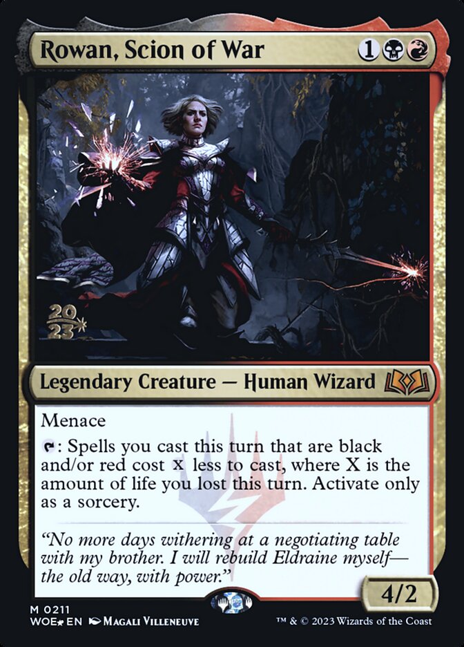 Magic the Gathering Card - Rowan, Scion of War - MTG Circle