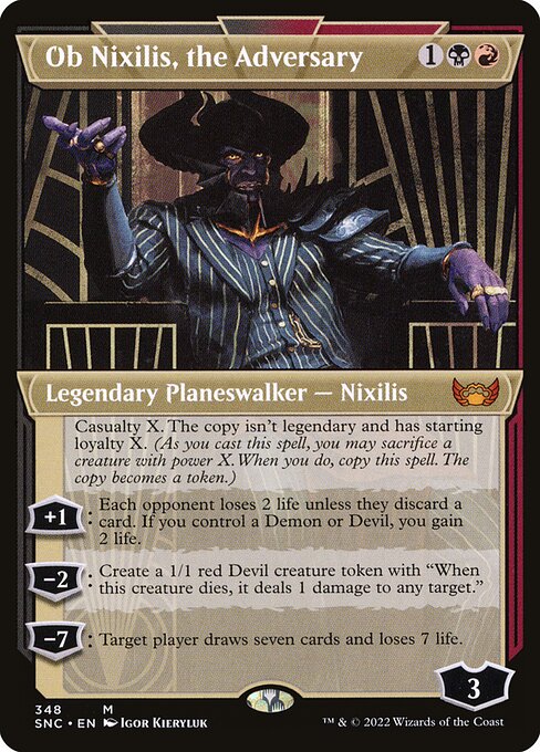 Magic the Gathering Card - Ob Nixilis, the Adversary - MTG Circle