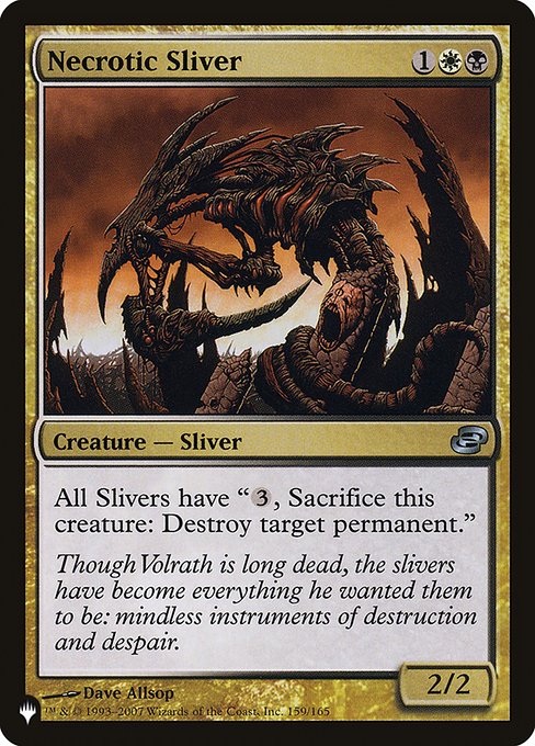 Magic the Gathering Card - Necrotic Sliver - MTG Circle