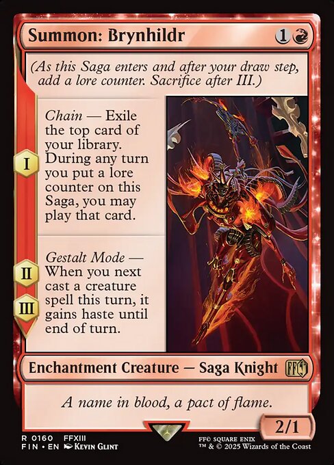 Magic the Gathering Card - Summon: Brynhildr - MTG Circle