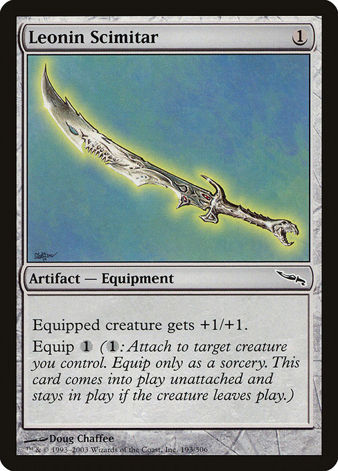 Magic the Gathering Card - Leonin Scimitar - MTG Circle
