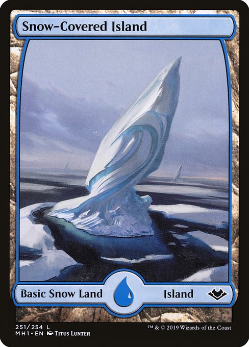 Magic the Gathering Card - Snow-Covered Island - MTG Circle