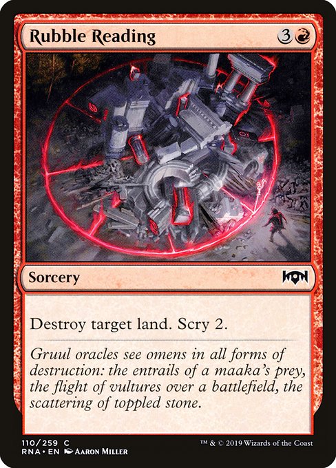 Magic the Gathering Card - Rubble Reading - MTG Circle