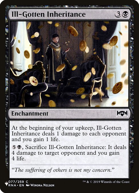 Magic the Gathering Card - Ill-Gotten Inheritance - MTG Circle