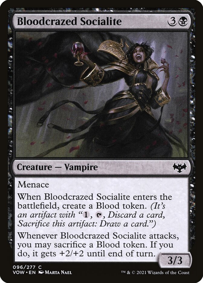 Magic the Gathering Card - Bloodcrazed Socialite - MTG Circle