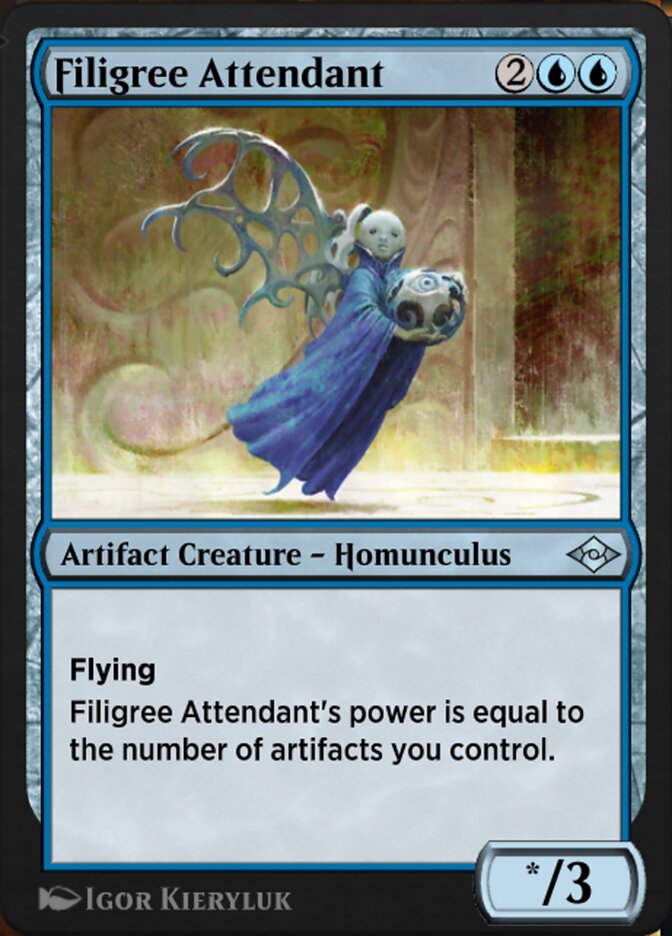 Magic the Gathering Card - Filigree Attendant - MTG Circle