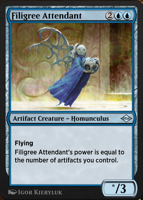 Magic the Gathering Card - Filigree Attendant - MTG Circle