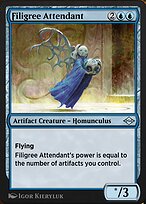 Magic the Gathering Card - Filigree Attendant - MTG Circle