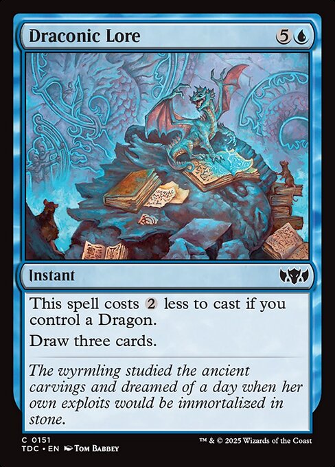 Magic the Gathering Card - Draconic Lore - MTG Circle