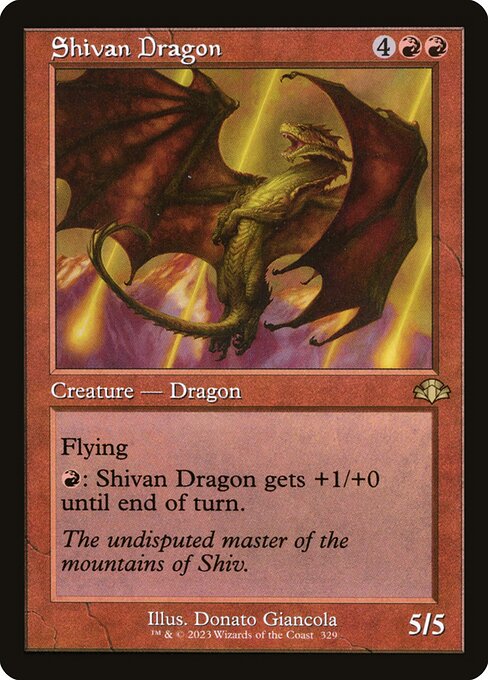 Magic the Gathering Card - Shivan Dragon - MTG Circle