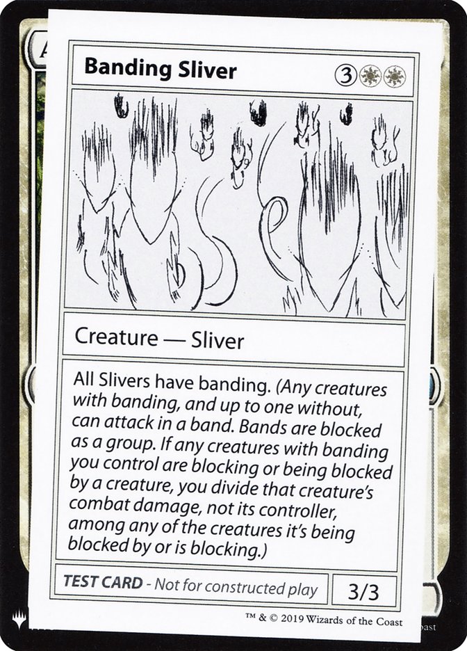 Magic the Gathering Card - Banding Sliver - MTG Circle
