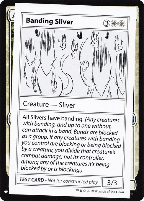 Magic the Gathering Card - Banding Sliver - MTG Circle