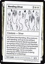 Magic the Gathering Card - Banding Sliver - MTG Circle