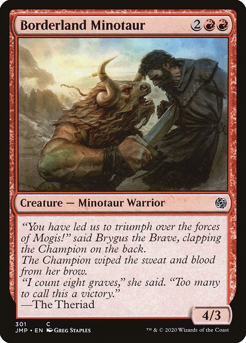 Magic the Gathering Card - Borderland Minotaur - MTG Circle