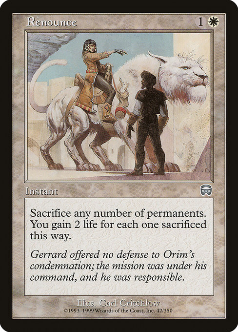Magic the Gathering Card - Renounce - MTG Circle