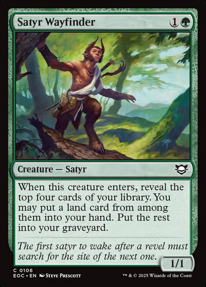 Magic the Gathering Card - Satyr Wayfinder - MTG Circle