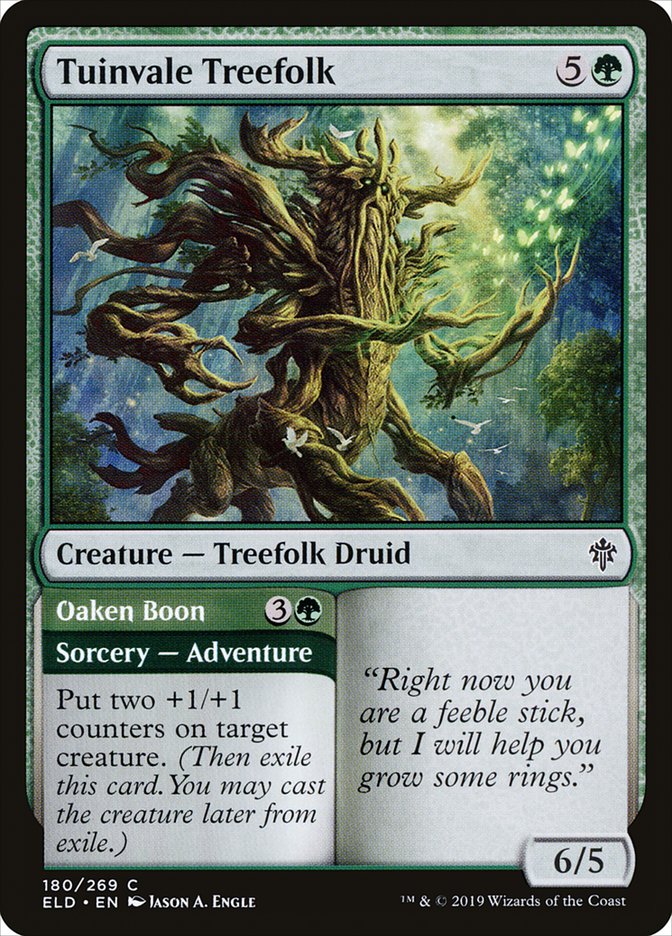 Magic the Gathering Card - Tuinvale Treefolk // Oaken Boon - MTG Circle