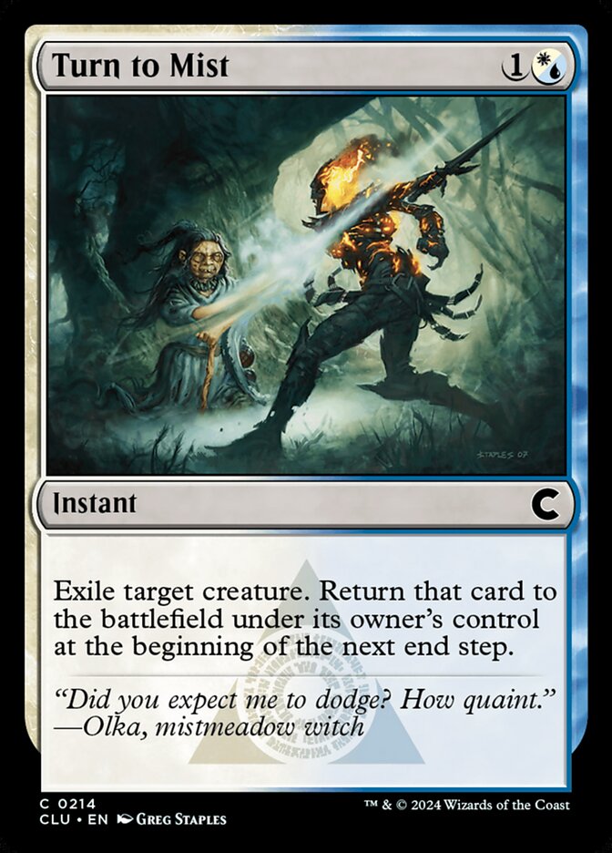 Magic the Gathering Card - Turn to Mist - MTG Circle