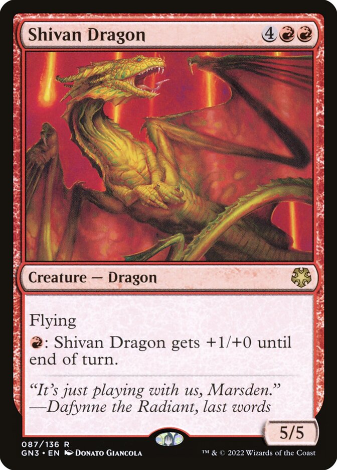 Magic the Gathering Card - Shivan Dragon - MTG Circle