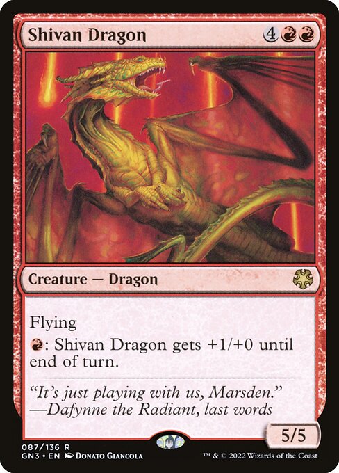 Magic the Gathering Card - Shivan Dragon - MTG Circle