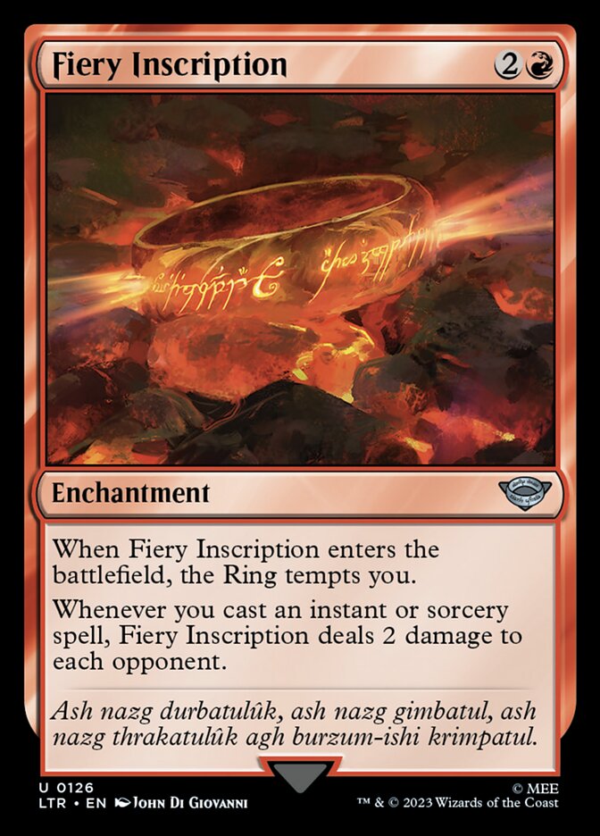 Magic the Gathering Card - Fiery Inscription - MTG Circle