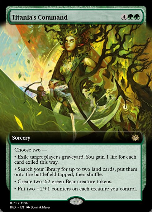 Magic the Gathering Card - Titania's Command - MTG Circle
