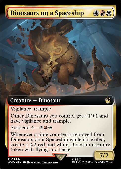 Magic the Gathering Card - Dinosaurs on a Spaceship - MTG Circle