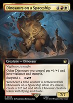 Magic the Gathering Card - Dinosaurs on a Spaceship - MTG Circle