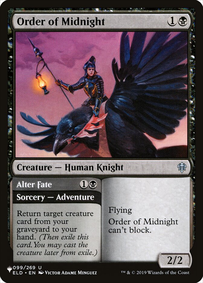 Magic the Gathering Card - Order of Midnight // Alter Fate - MTG Circle