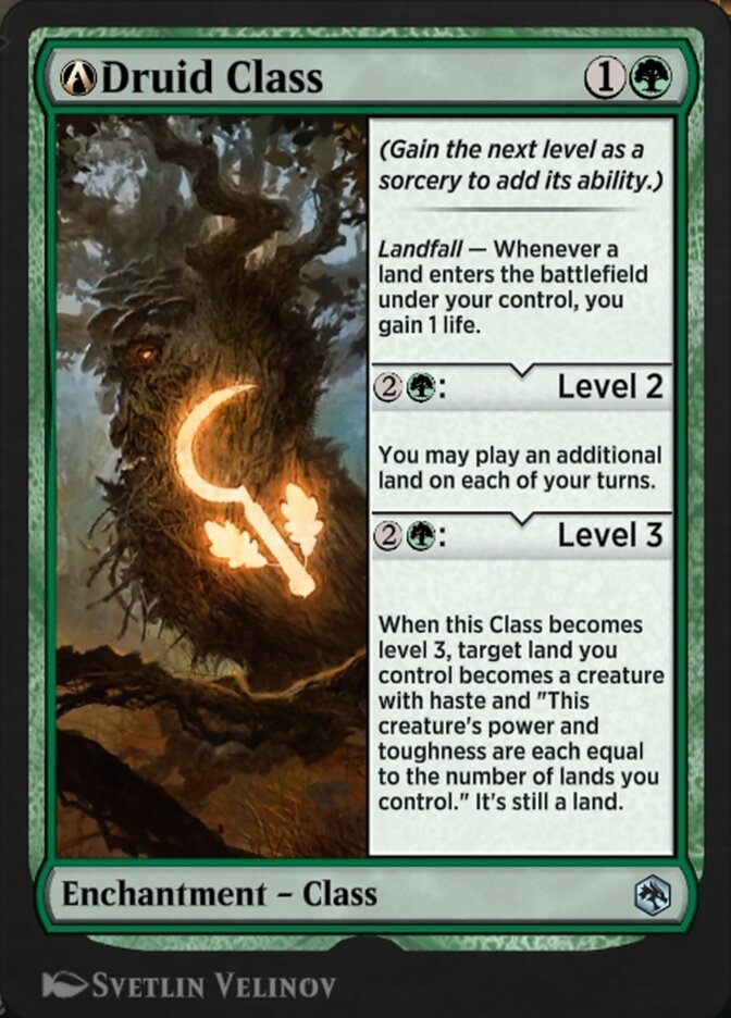 Magic the Gathering Card - A-Druid Class - MTG Circle