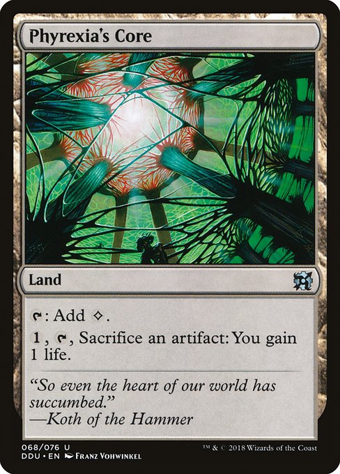 Magic the Gathering Card - Phyrexia's Core - MTG Circle