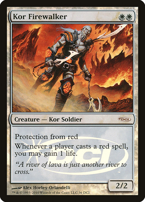 Magic the Gathering Card - Kor Firewalker - MTG Circle