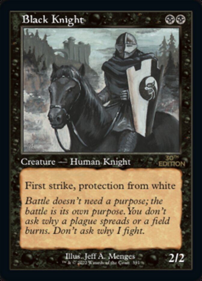 Magic the Gathering Card - Black Knight - MTG Circle