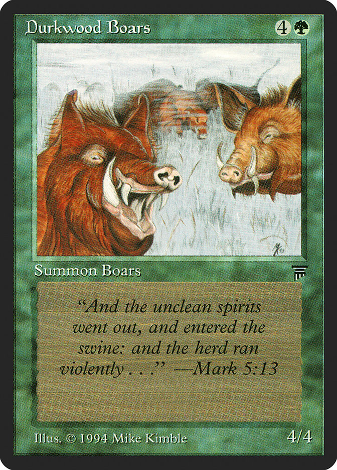 Magic the Gathering Card - Durkwood Boars - MTG Circle