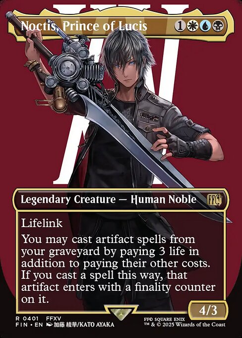 Magic the Gathering Card - Noctis, Prince of Lucis - MTG Circle