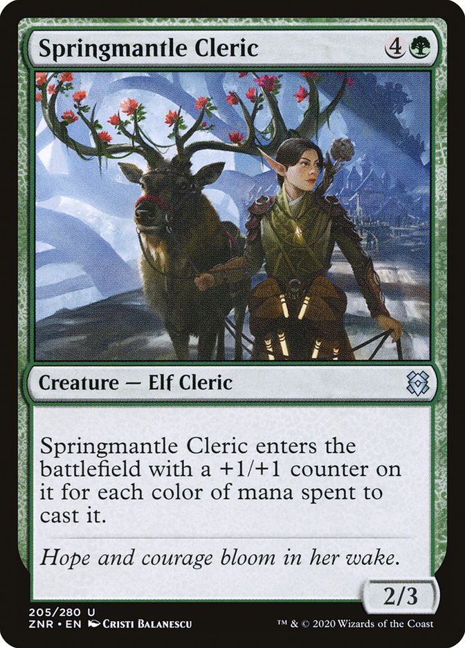Magic the Gathering Card - Springmantle Cleric - MTG Circle