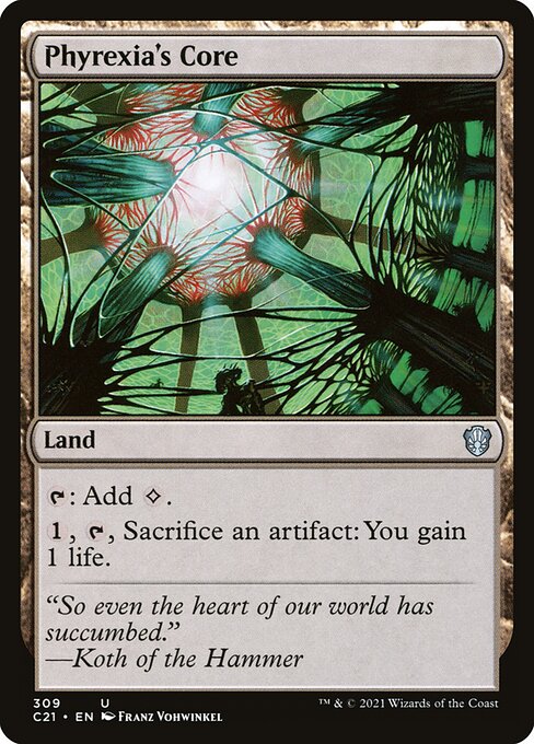 Magic the Gathering Card - Phyrexia's Core - MTG Circle