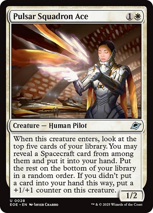 Magic the Gathering Card - Pulsar Squadron Ace - MTG Circle