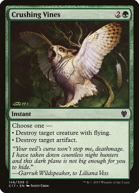 Magic the Gathering Card - Crushing Vines - MTG Circle