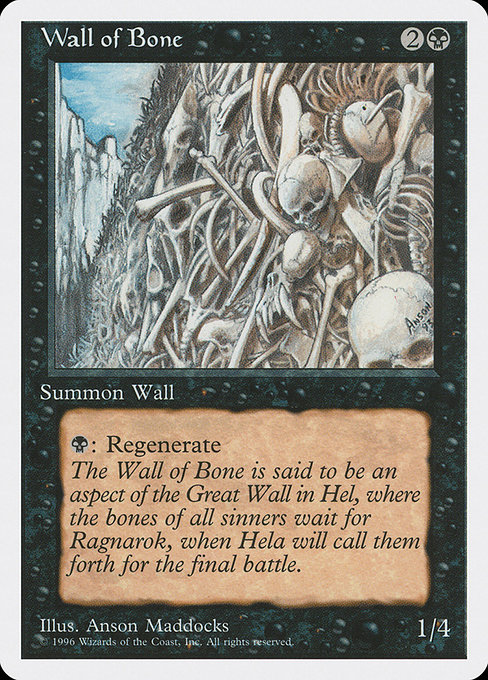 Magic the Gathering Card - Wall of Bone - MTG Circle