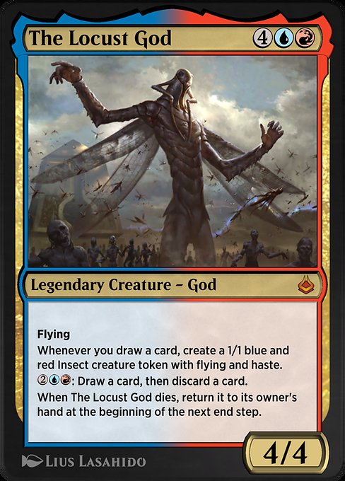 Magic the Gathering Card - The Locust God - MTG Circle